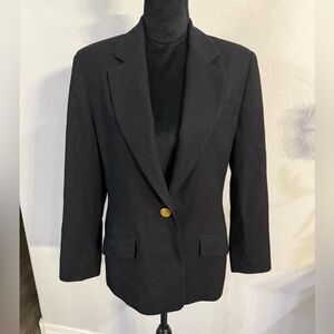 Vtg Talbots 100% Wool Blazer Women’s Crest Golden Button Old Money Luxury 10P